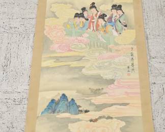 HAND PAINTED CHINESE SCROLL 