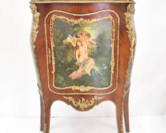 FRENCH VERNIS MARTIN STYLE PAINT DECORATED CABINET 