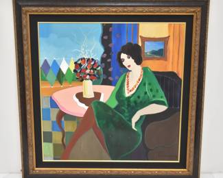 LARGE ORIGINAL TARKAY OIL ON CANVAS PAINTING