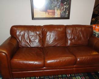 Comfortable leather couch