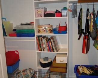 And we have a closet full of fun craft and sewing items as well