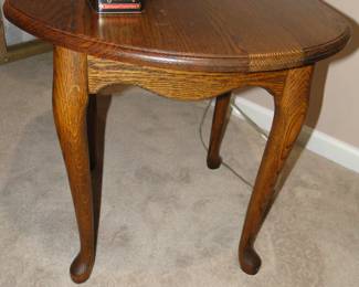 Solid wood side table