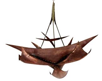 Copper Brutalist Chandelier