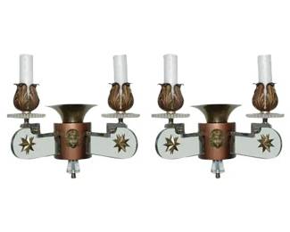1940s French Double-Arm Sconces