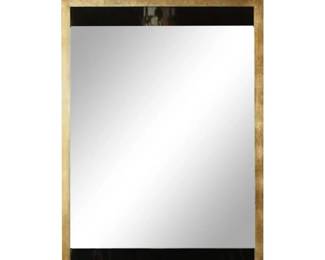 Paul Marra Design Black and Clear Glass Mirror