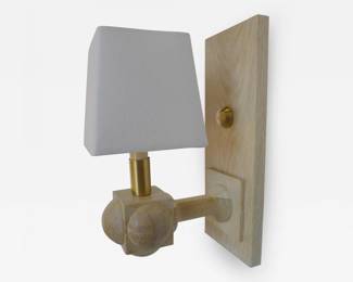 Paul Marra Design Oak Sconces. Two Pairs Available