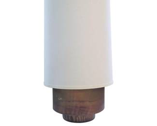 Contemporary Paul Marra Design Aged Brass Table Lamps With Elongated Linen Shade Pair 