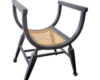 Cane and Distressed Fir Bench