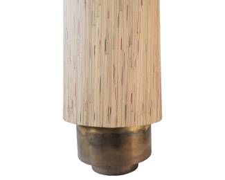 Brass Table Lamp with Grasscloth Shade