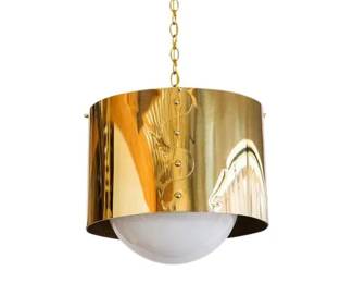 Vintage Brass Drum Pendant