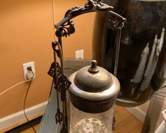 Circa 1890's Pickle Castor with Tongs