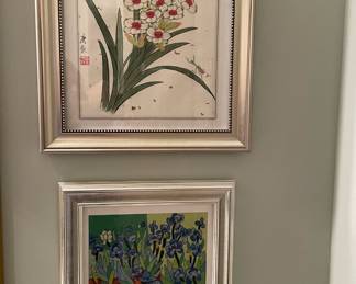 Chinese Calligraphy Painting of Narcissus Flowers
