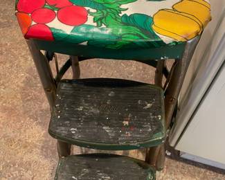 Distressed Cosco Kitchen Stool