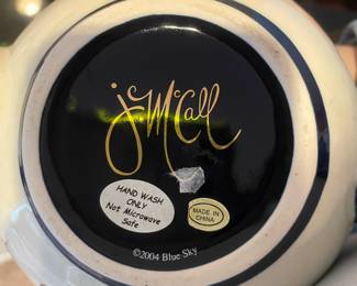 2004 Blue Sky J. McCall Teapot with Blueberry Pattern