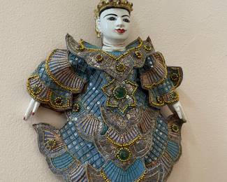 Wooden Burmese Marionette Decor