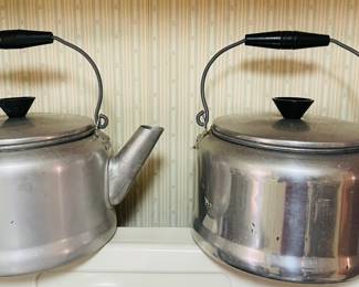 Two Large Vintage Century Tea/Water Kettles 