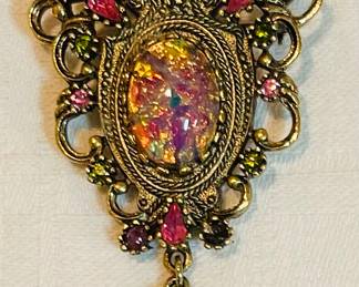 Stunning Vintage Sarah Coventry Multistone Brooch  