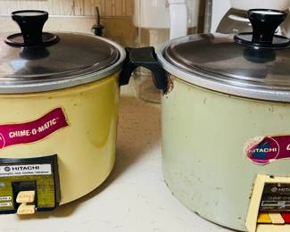 Two Vintage Hitachi Rice Cookers