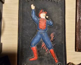 Fire fighter plaque