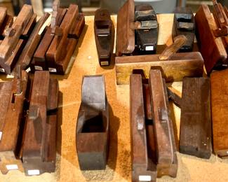Collection of antique wood planes