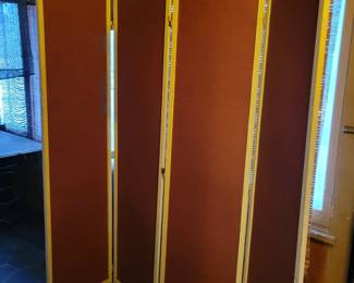 4 Panel  Burgundy Room Divider