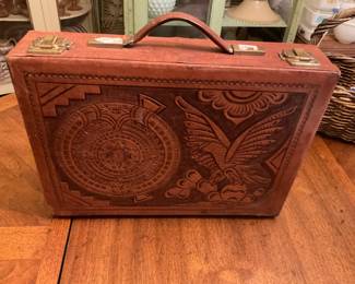 Ornate Leather Briefcase