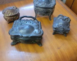 Pewter  Small Jelwery  Boxes
