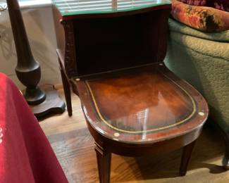 Mid Century Leather / GlassTop 