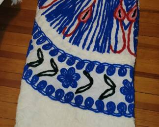 Vintage Queen/ King Peacock  Bedspread