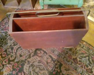 Wooden magazine rack