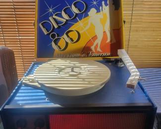 Super Cool Emerson  Record Player With Lights. Lights Come on But Can't It To Spin Records.  