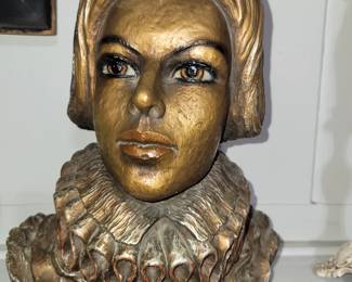 Spanish Royal Marwal Chalkware Bust 