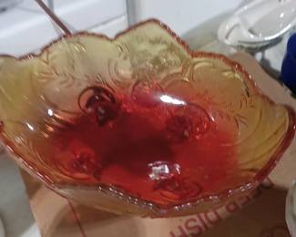 Amber candy dish