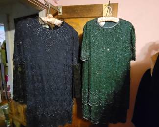 Beautiful  Beaded Dresses Size L 