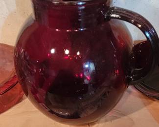 Ruby red pitcher