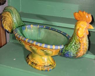 Rooster Department 56 Tuscan Country  Farmhouse Ceramic  Planter Bowl 