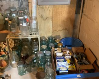 Many canning jars
