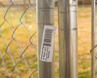 Stevens Pipe and Steel Galvanized Silver Chain Link Dog Animal Kennel Panel Fence Fencing and Gate