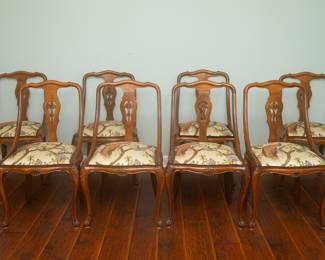 (8) French Provincial Dining Chairs & matching table


