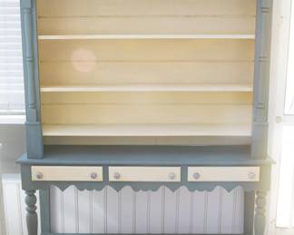 Antique Farmhouse Hutch Buffet Cabinet  