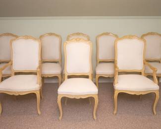 Eight (8) Louis XV dining room chairs