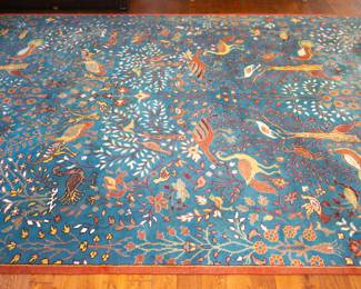 14 ft x 10 ft Pictorial Birds Hand Knotted Rug