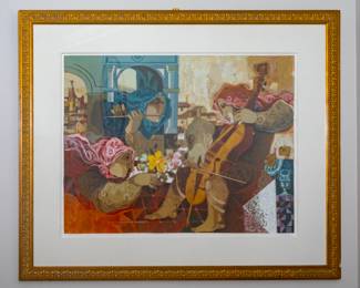 SIGNED Alvar Sunol Fleurs Pour Une Sonata Painting
17/25