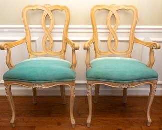 French Regency Style Arm Chairs