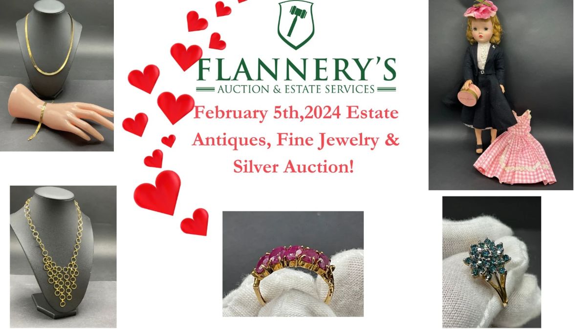 Flannery's Important Estate Auction In Person... starts on 2/5/2024