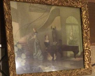 Print of lady at piano
