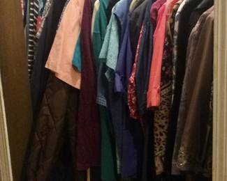 Clothing, blankets, toy horse