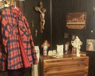 Men’s shirts, religious figures