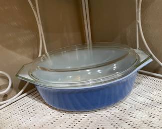 solid blue =vintage pyrex