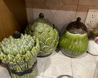 canisters by the veggie